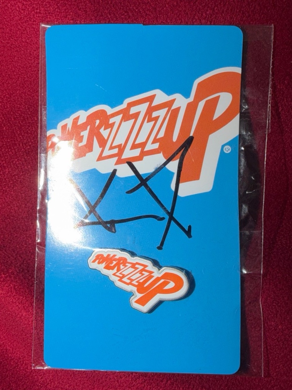 PowerzzzUp signed pin and cookies accessory